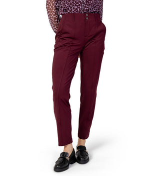 Street One Bordeaux Polyester Casual Pants