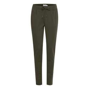 ICHI Green Polyester Jeans &amp; Pant