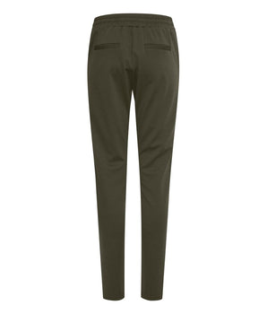 ICHI Green Polyester Casual Pants