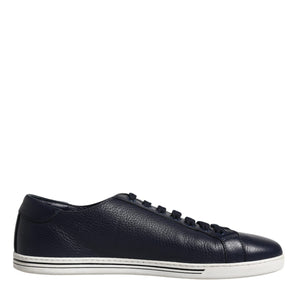 Dolce &amp; Gabbana Black Low Top Men Saint Tropez Sneakers Shoes