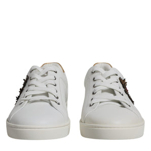 Dolce &amp; Gabbana White London Heart Low Top Sneakers Shoes