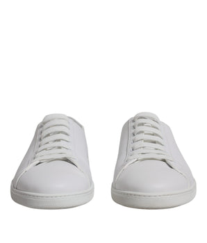 Dolce &amp; Gabbana White Low Top Men Saint Tropez Sneakers Shoes