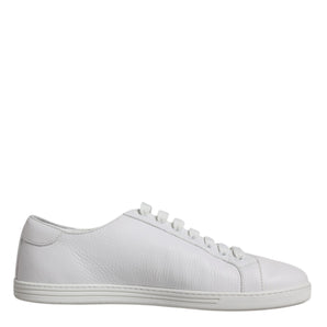 Dolce &amp; Gabbana White Low Top Men Saint Tropez Sneakers Shoes