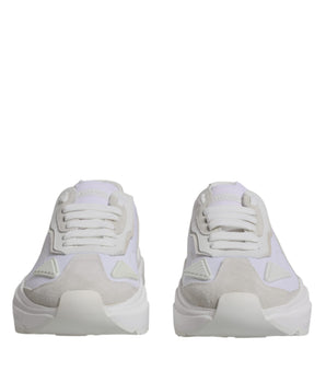 Dolce &amp; Gabbana White Leather Daymaster Low Top Sneakers Shoes