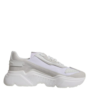 Dolce &amp; Gabbana White Leather Daymaster Low Top Sneakers Shoes