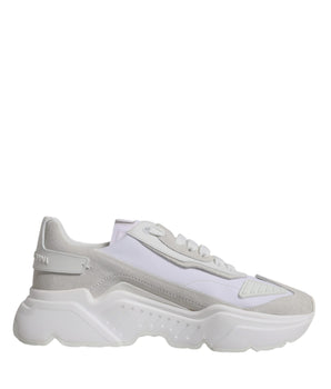 Dolce &amp; Gabbana White Leather Daymaster Low Top Sneakers Shoes