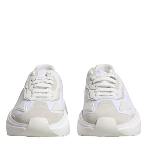 Dolce &amp; Gabbana White Leather Daymaster Low Top Sneaker Shoes