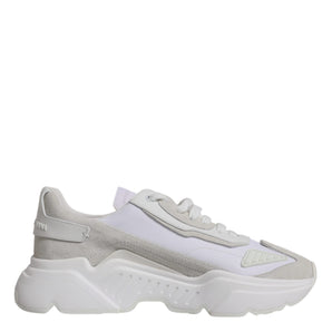 Dolce &amp; Gabbana White Leather Daymaster Low Top Sneaker Shoes