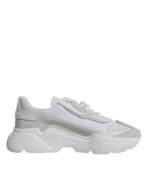 Dolce &amp; Gabbana White Leather Daymaster Low Top Sneaker Shoes