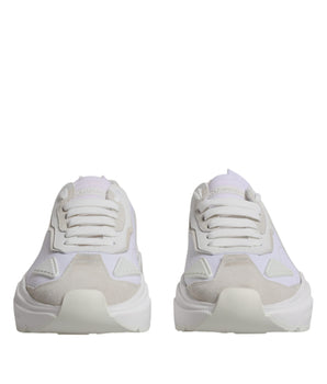 Dolce &amp; Gabbana White Leather Daymaster Low Top Sneakers Shoes