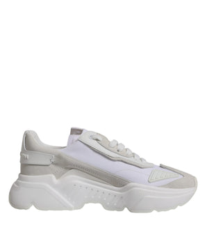 Dolce &amp; Gabbana White Leather Daymaster Low Top Sneakers Shoes