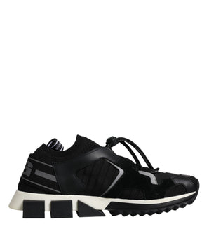 Dolce &amp; Gabbana Black White Logo Sorrento Mens Sneakers Shoes