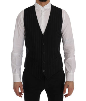 Dolce & Gabbana Elegant Striped Vest Waistcoat Dolce & Gabbana 