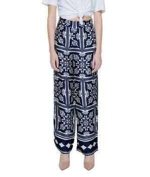 Pantalón de viscosa azul Street One