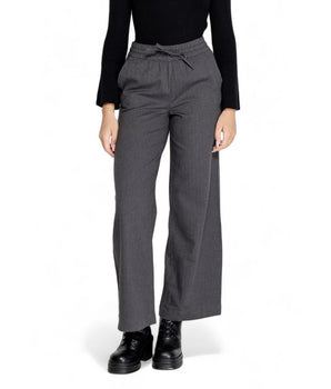 Jacqueline De Yong Gray Cotton Casual Pants