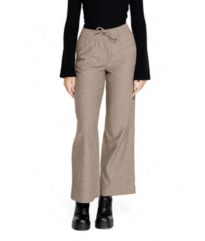 Jacqueline De Yong Vaqueros y pantalón de algodón marrón