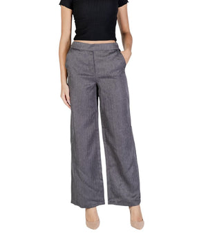 Jacqueline De Yong Vaqueros y pantalón de poliéster gris