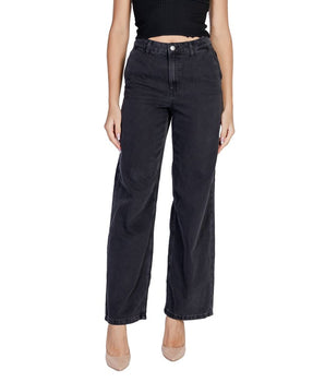 Jacqueline De Yong Black Cotton Jeans &amp; Pant