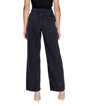 Jacqueline De Yong Black Cotton Jeans &amp; Pant