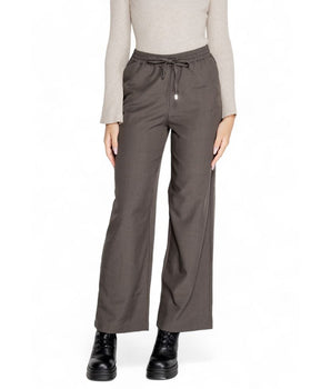 Only Gray Polyester Casual Pants