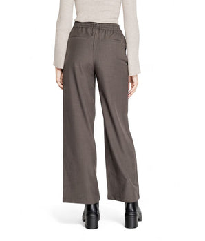 Only Gray Polyester Casual Pants