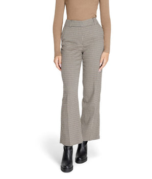 Only Beige Polyester Flared Pants
