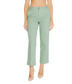 Pantalón de algodón turquesa Street One