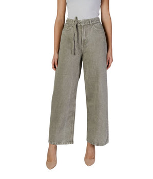 Only Green Cotton Bootcut Jeans