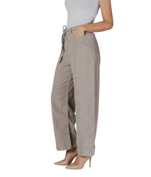 Only Beige Cotton Casual Pants