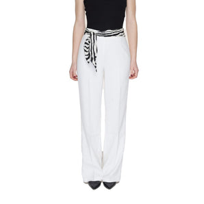 Only White Polyester Jeans &amp; Pant