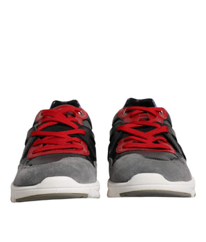 Dolce &amp; Gabbana Multicolor Leather Suede Low Top Sneakers Shoes