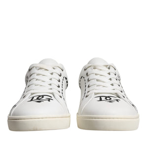 Dolce &amp; Gabbana White Leather Milano Low Top Sneakers Shoes