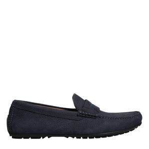 Dolce &amp; Gabbana Blue Calf Leather Slip On Men Moccasin Shoes