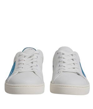 Dolce &amp; Gabbana White London Calf Leather Sneakers Shoes