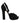 Dolce &amp; Gabbana Black Leather Platform Heels Sandals Shoes