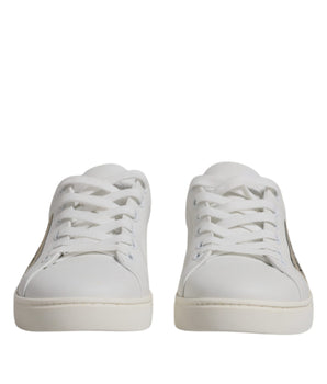 Dolce &amp; Gabbana White London Calf Leather Sneakers Shoes