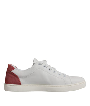 Dolce &amp; Gabbana White London Calf Leather Sneakers Shoes