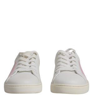 Dolce &amp; Gabbana White Classic Calf Leather Sneakers Shoes