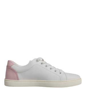 Dolce &amp; Gabbana White Classic Calf Leather Sneakers Shoes