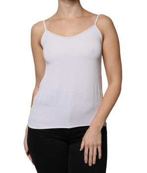 Camiseta sin mangas con tirantes finos en color blanco Fabiana Filippi