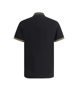 Versace Black Cotton Polo Shirt