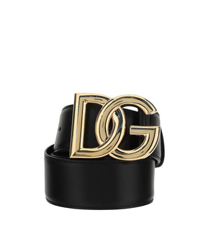 Dolce & Gabbana Black Calf Leather Bos Taurus Regular Belt