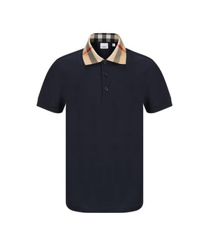 Burberry Blue Cotton Polo Shirt