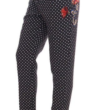 Dolce & Gabbana Black Polka Dot Sicily Crystal Pants Dolce & Gabbana 