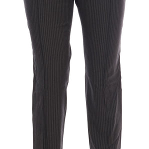 Dolce &amp; Gabbana Elegant Slim Fit Striped Dress Pants