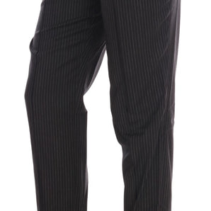 Dolce &amp; Gabbana Elegant Slim Fit Striped Dress Pants