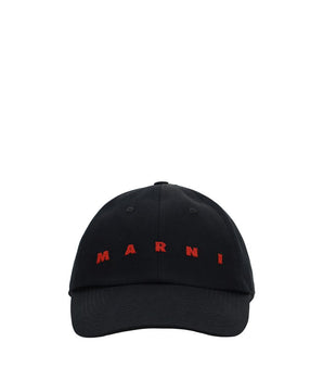 Marni Black Cotton Cap (Baseball Hat)