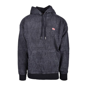Diesel Gray Cotton Hoodie