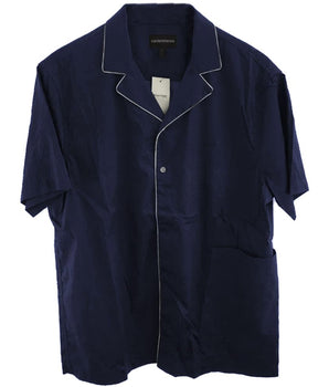 Emporio Armani Blue Cotton Shirt