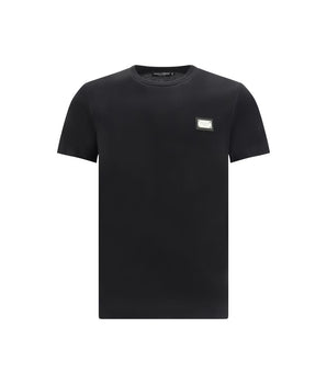Dolce & Gabbana Black Cotton T-Shirt